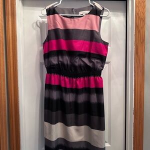 Loft striped pink dress